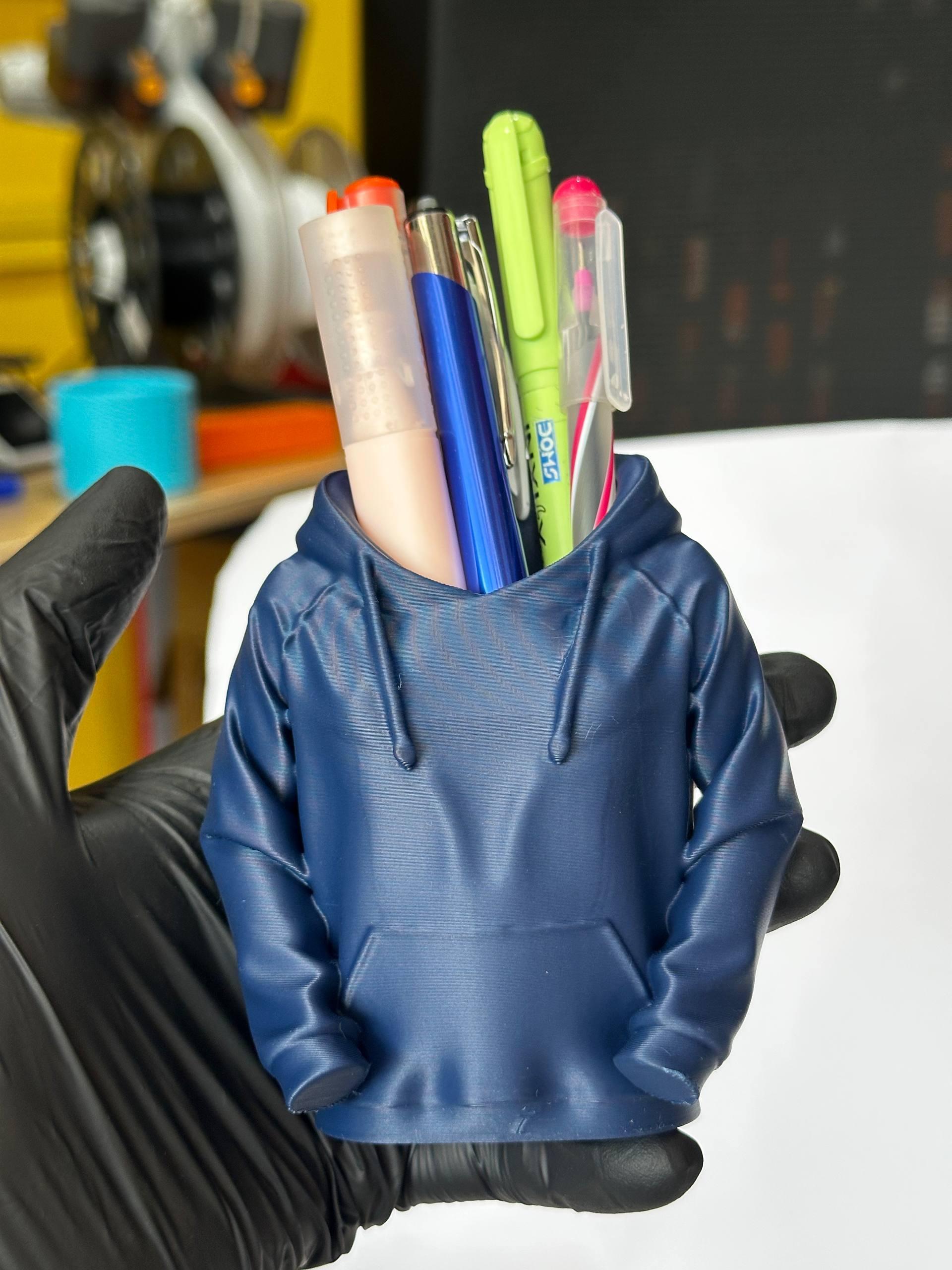 Hoodie Pen Holder | 3D Printed Desk Organizer | Sweatshirt Pencil Stand 6