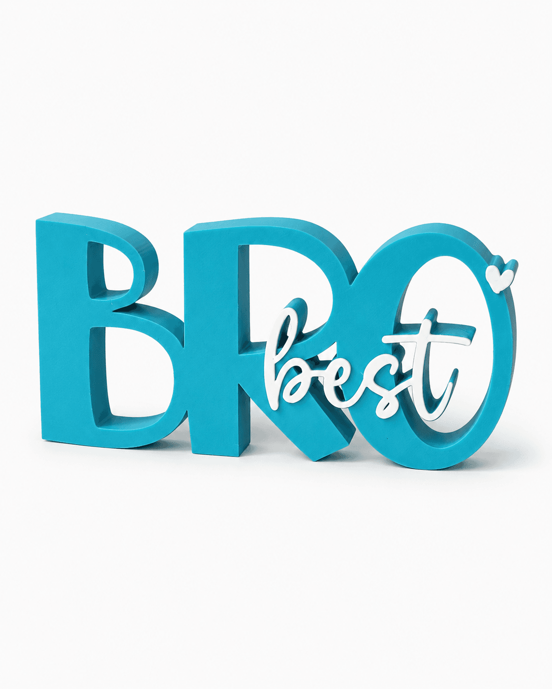 3D printed Best Bro desk prop in blue — brother gift and desk keepsake by LayerPop