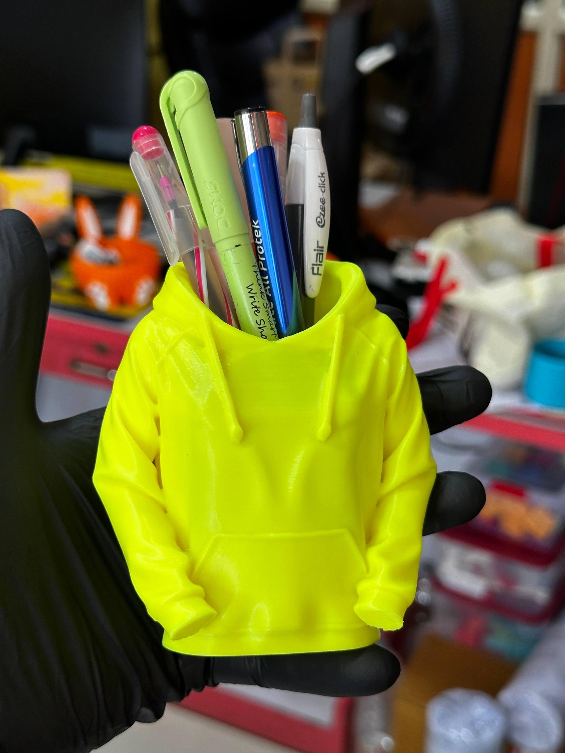 Hoodie Pen Holder | 3D Printed Desk Organizer | Sweatshirt Pencil Stand 5